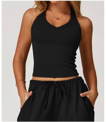 VEYA HALTER SCULPT TOP