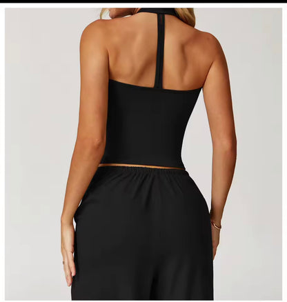 VEYA HALTER SCULPT TOP